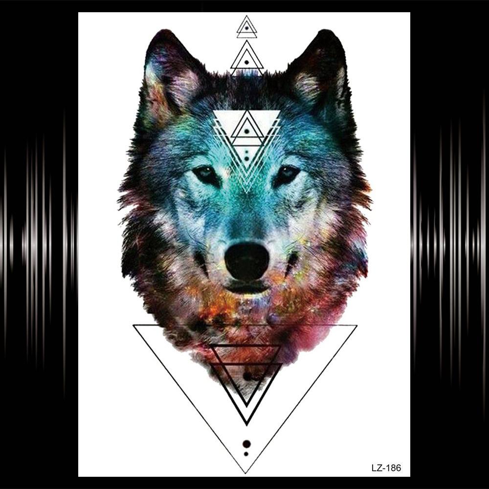 Watercolor Lion Tiger Temporary Tattoo For Women Men Atult Kid Realistic Fake Animal Tattoo Sticker Water Transfer Tatoos Thigh