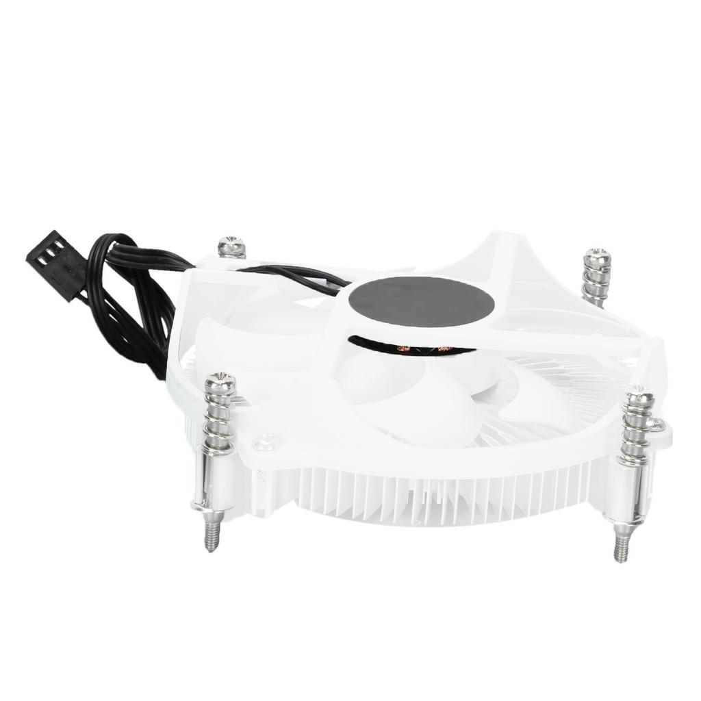 CPU Cooler UltraThin AllAluminum Heat Sink Low Sound White Fan Radiator for Intel 115 Series