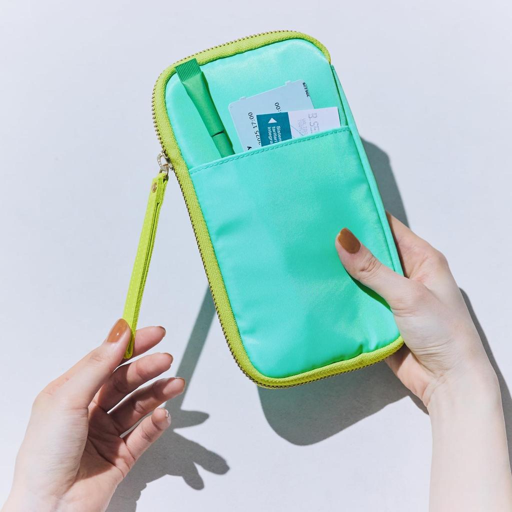 Hobonichi Small Drawer Lime Pouch/Aqua