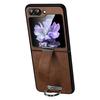 SULADA Fashion Series for Samsung Galaxy Z Flip5 5G Phone Case PU Leather+PC Wristband Kickstand Protective Cover