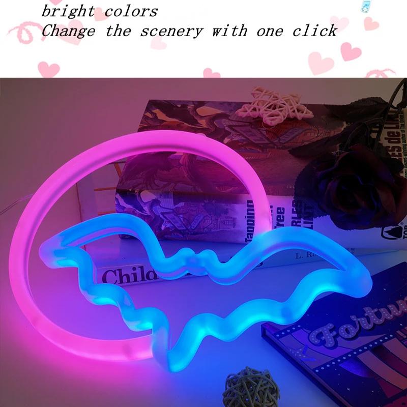 1 Stück Neonschilder, LED-Neonlichter, Neonschild für die Wand, USB/Batterie, LED-Neonschild für Wanddekoration, Geschenk, Bar, Halloween