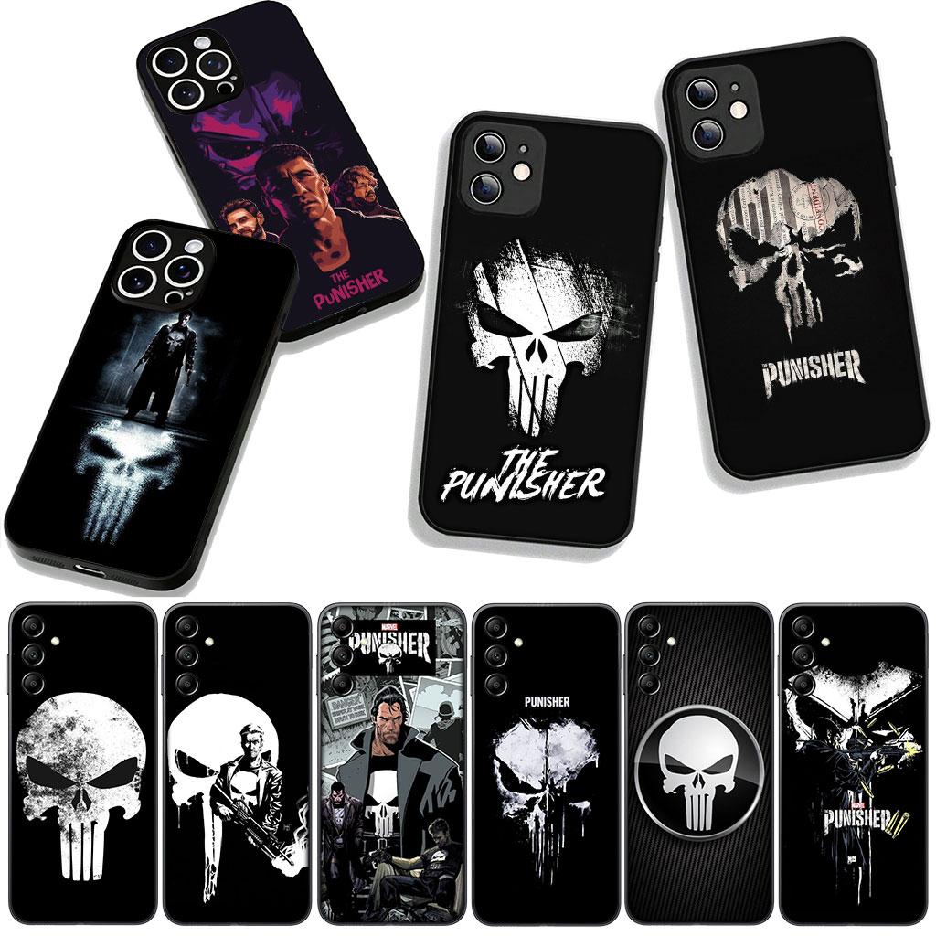 Cover for Apple iPhone 16 15 14 Plus 13 12 Mini 17 Pro Max + ProMax 16E Air Phone Case The Marvel Punisher Skull
