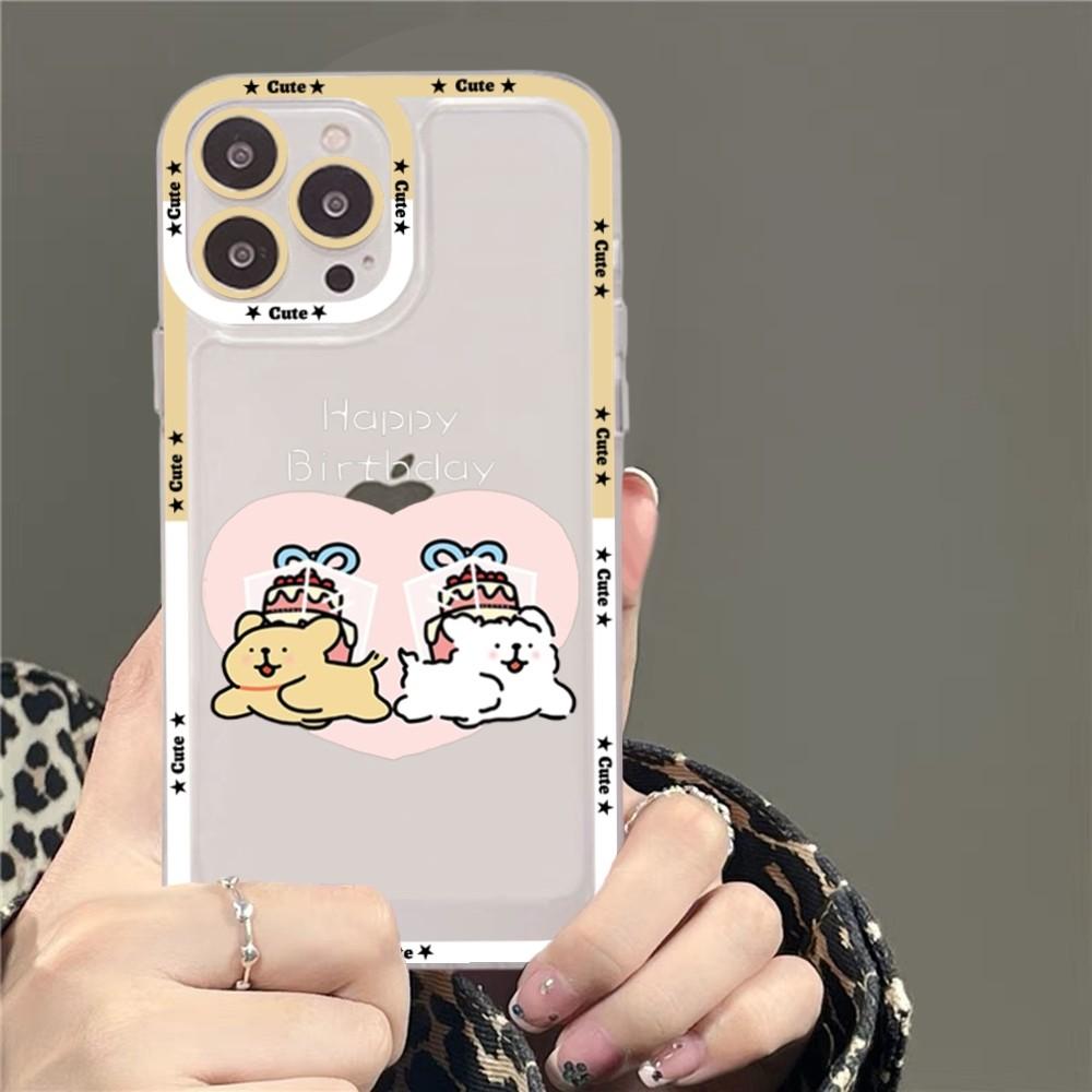 

Мультяшный Чехол для Телефона с Рисунком Собаки Для iPhone 14 13 12 11 Pro Max XS X XR SE 2020 6 7 8 Plus Mini Защитный Чехол iphone 12 mini