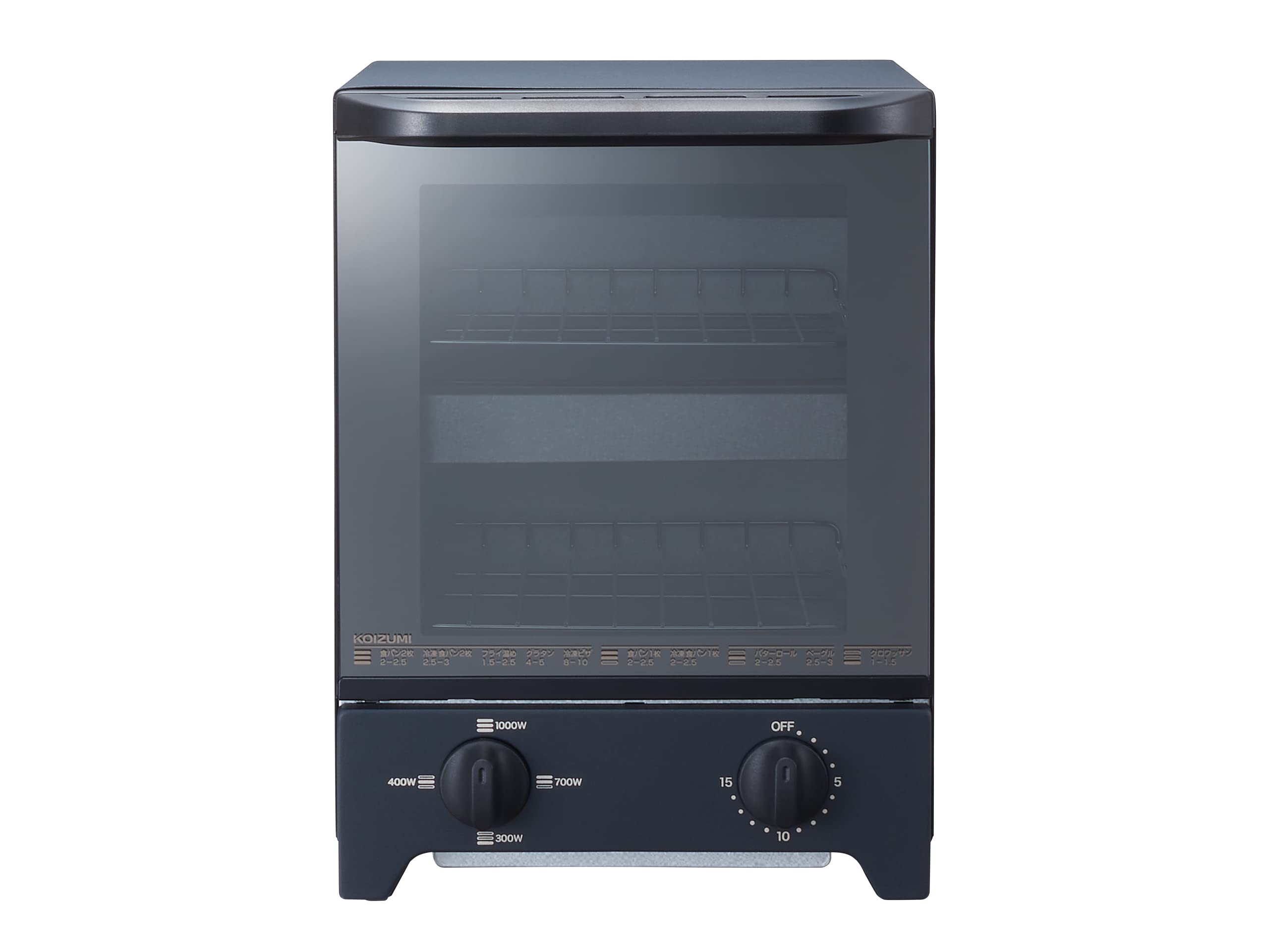 

Koizumi Toaster Oven Vertical 1000W Heater Switching 2 Pieces Mirror Glass Door Black 4-Stage KOS-1031/K