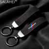 Luxury Suede Leather Car Emblem Key Chain Key Ring Clasp Decorative For BMW M Sport Performance E46 E39 E36 E60 E90 E87 E53 F15 rvsh75