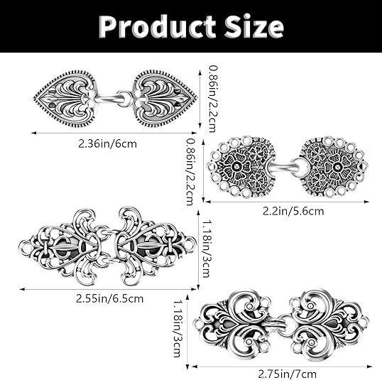 1/4pcs Vintage Sweater Swirl Clip Cape Cloak Clips for Dress Retro Cardigan Clip Shawl Clasp Shirt Button Clip for Girl Women