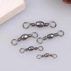 100Pcs Fishing Rolling Swivel Snap Drag Stainless Steel Fishhooks Barrel Swivel Fishing Line Connector Saltwater Freshwater