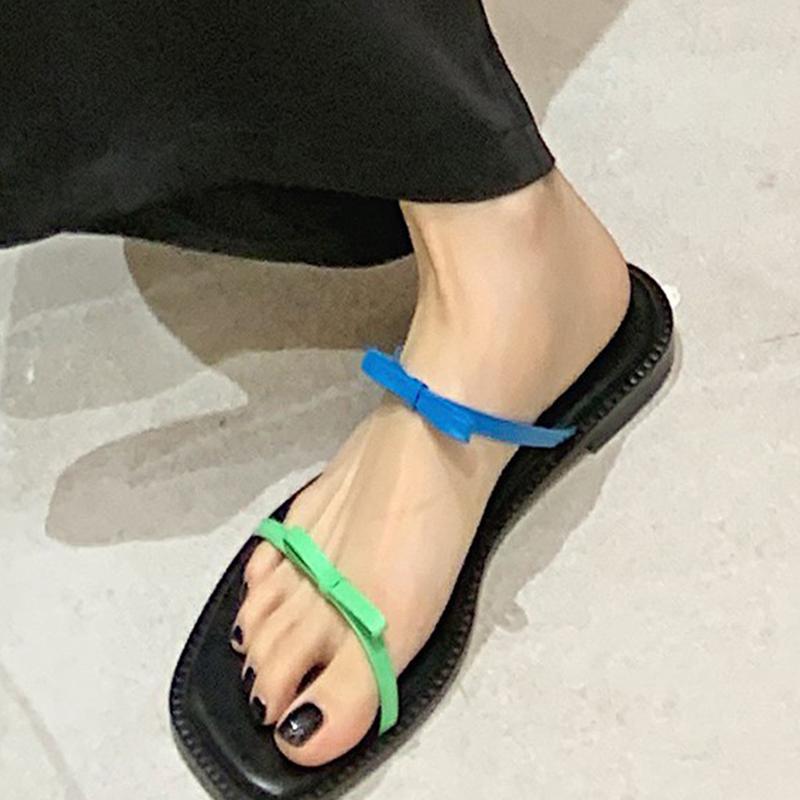 

Fashion Flats Women Slippers Casual Cozy Fashion Shoes Designer Summer Woman Sandals 2025 New Trend Brand Travel Beach Mujer Zapatillas 35 морская волна