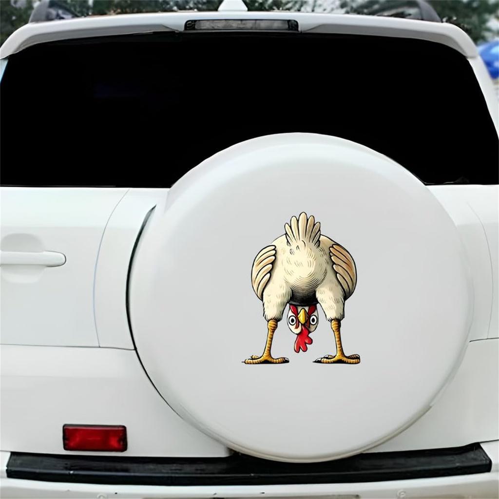Funny Chicken Vinyl Decal - Funny Farm Animal Sticker For Car Window