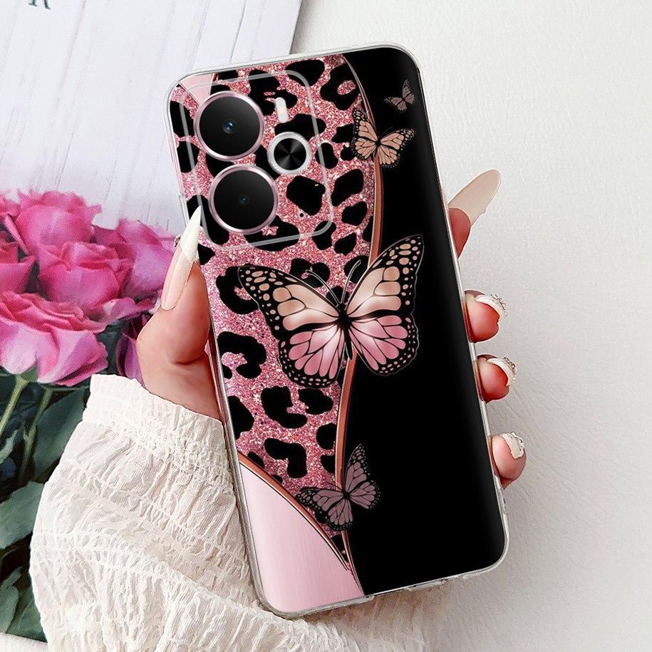 For Realme 14 5G Case Realme 14T Cover RMX5078 RMX5075 Shockproof Silicone Soft TPU Flower Bumper For Realme14 14 T Phone Shells