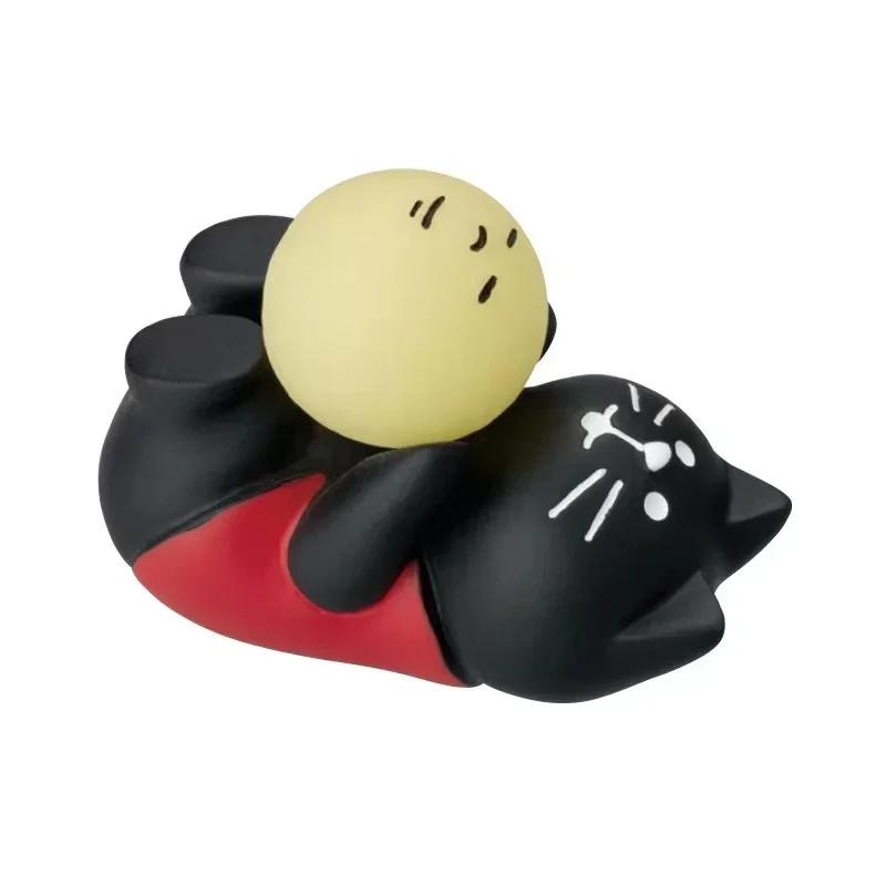 Mid-Autumn Festival Decoration Kawaii Mini Doll Ornaments Cute Mooncake Cat Desktop Decor DIY Scene Room Decoration Wholesales