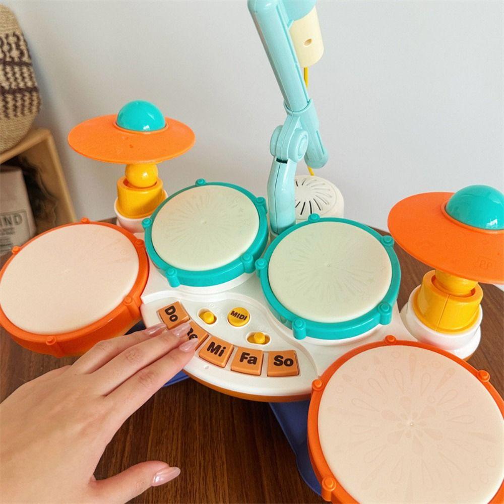 Montessori Learning Baby Musical Instruments Multifunctional Drum Set Drum Set Toys Toddlers 1-3