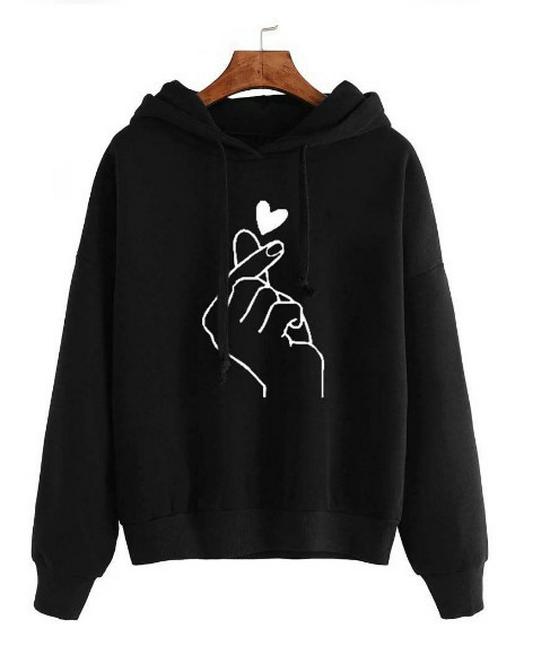 2019 Trendy Loose Casual Printed Hooded Women's Sweatshirt