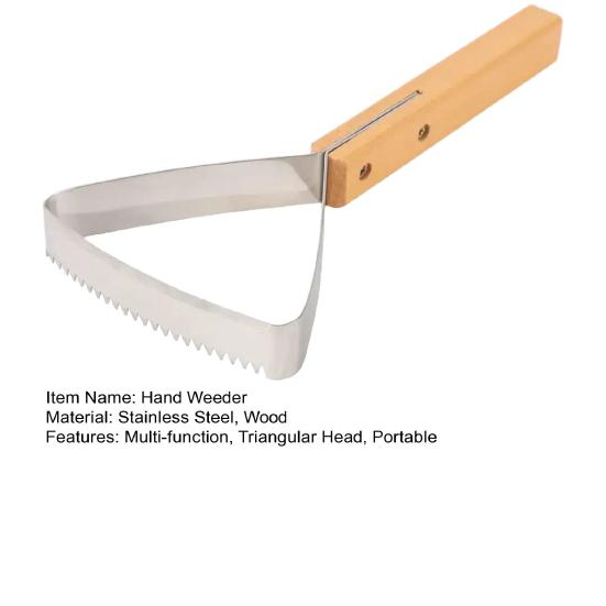 Hand Weeder Tool Stainless Steel Manual Garden Weeder Triangular Head Weeding