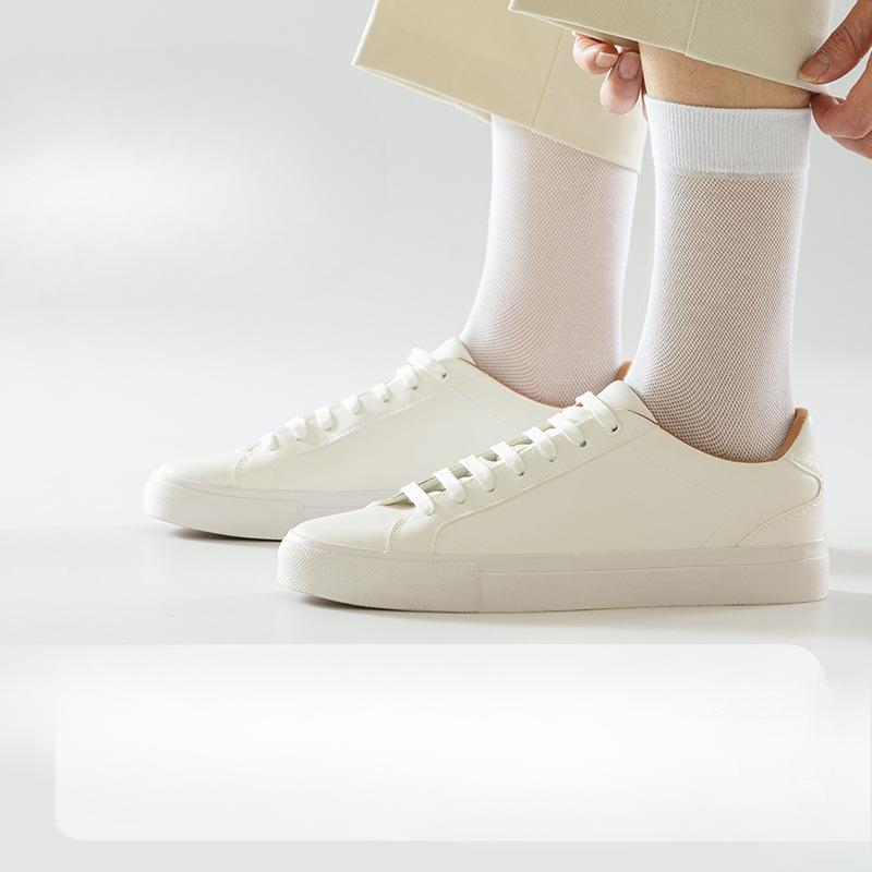 Men's Extended Mid-calf Socks, Solid-colored Long Socks, Antibacterial and Deodorizing, Thin Breathable Socks for Spring and Summer