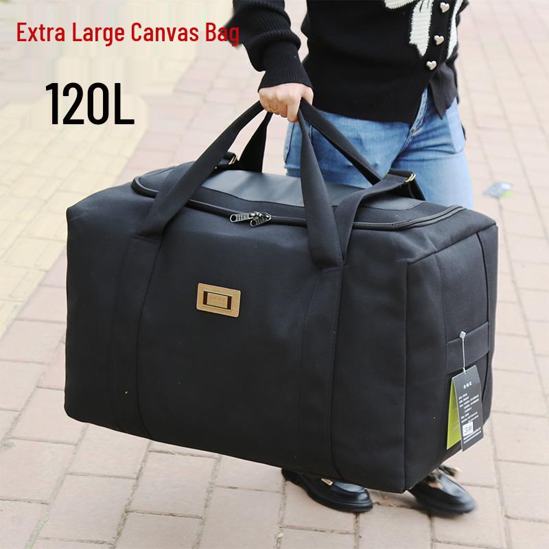 Stor Kanvas Resväska för Män & Kvinnor: Perfekt för resor, flytt, packning eller graviditetsbehov