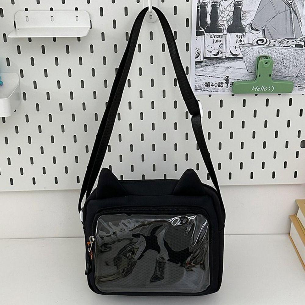 Nylon Transparent Itabag Y2k Transparent Crossbody Bag Portable Small Square Bag  Travel