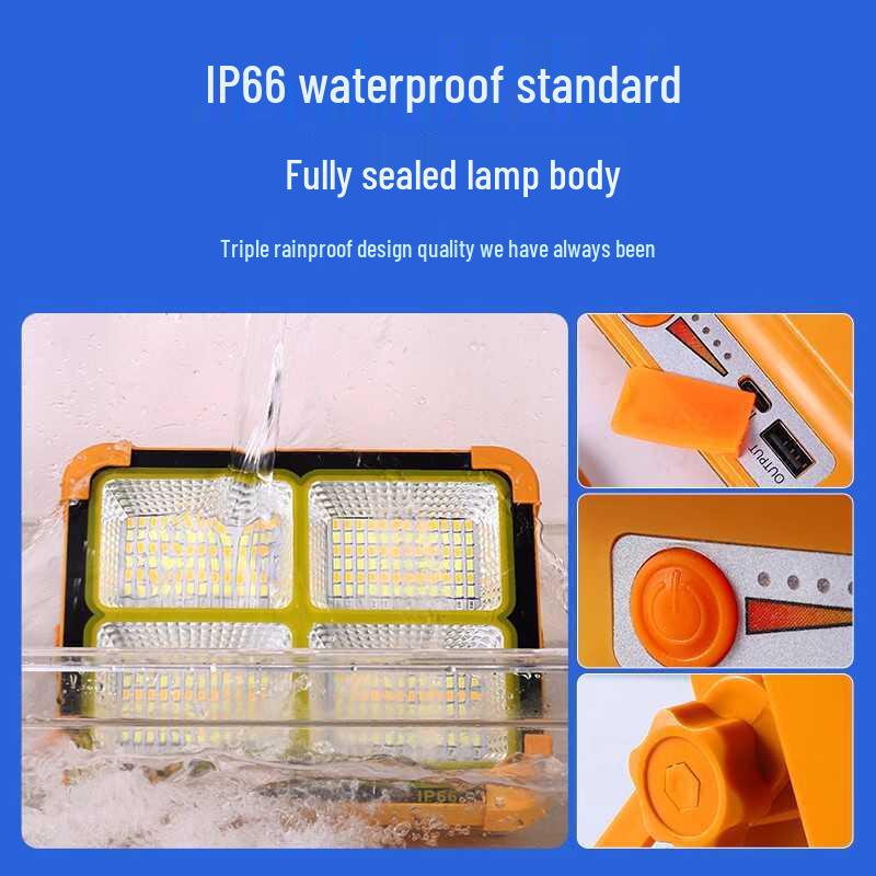 LED Solar Rechargeable Light: Outdoor Camping, Market Stall & Emergency Use, Long Battery Life