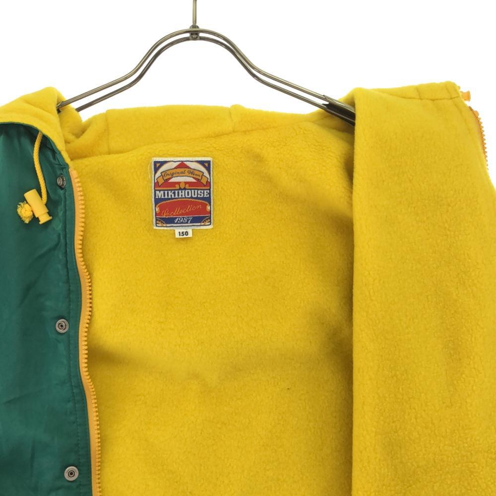 mikihouse Print Nylon jacket 150 green Back fleece Kid's Used