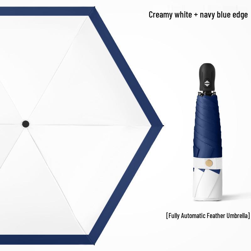 

Ultra-light Feather Auto Folding Umbrella with Black Glue Sunscreen - Portable Sunshade for Sun and Rain