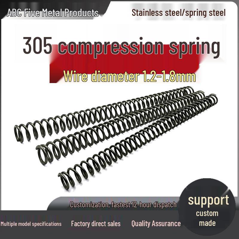 Extra Large Stainless Steel Shock Absorption Compression Spring, 0.3-1.0 Rebound.