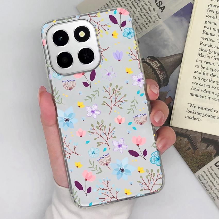 For Huawei 400 Pro Honor X8c X6c X7a X8a Phone Covers Popular Sun Pattern Screen ProtectorTransparent TPU Dustproof Protection Case For Huawei Housing