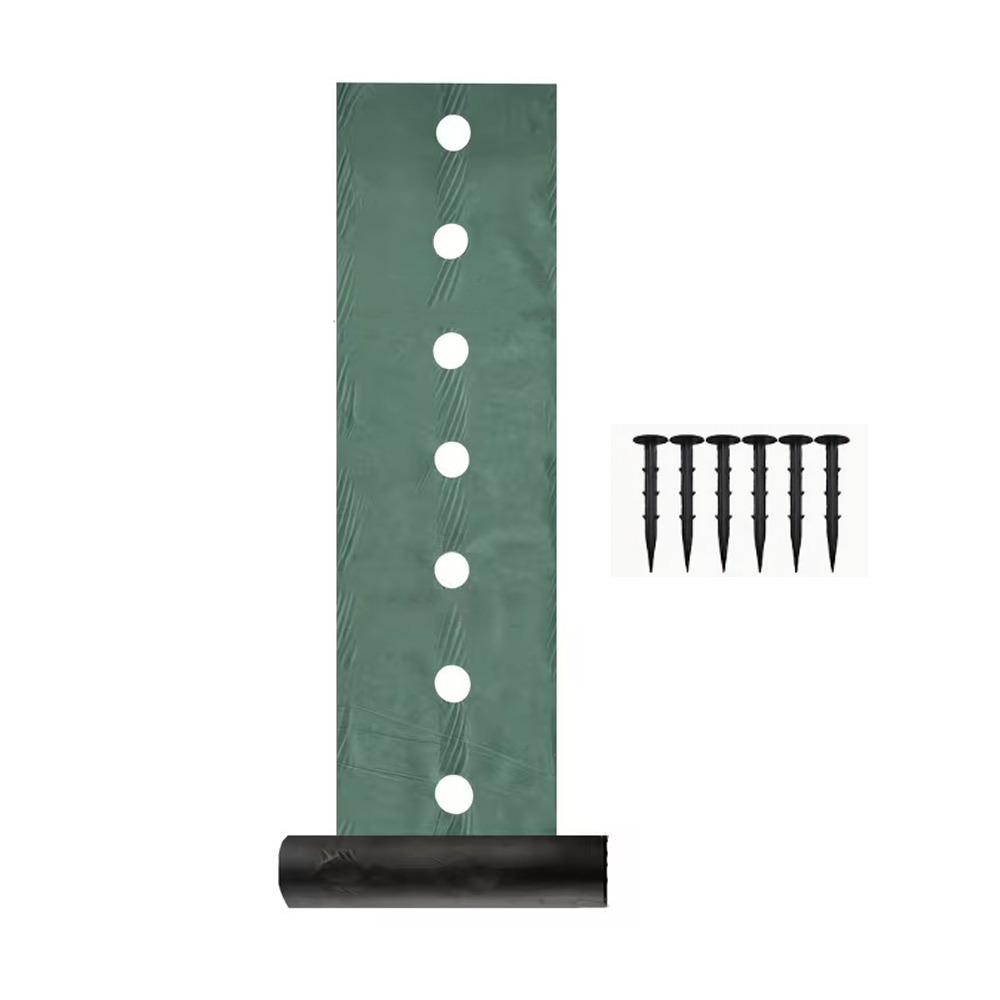 Double Layer Perforated Grass Proof Cloth Biodegradable Weed Barrier Fabric  Irrigation Use 23.62X196.85in