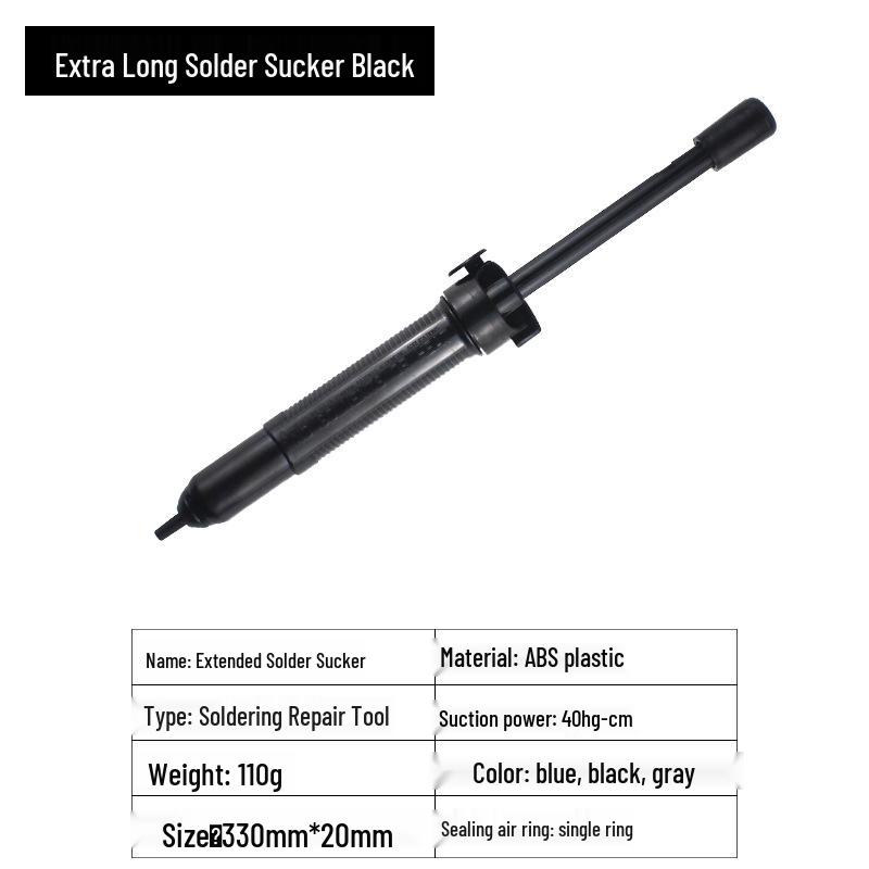 Solder Sucker Iron: Automatic Rebound Vacuum Desoldering Pump with Strong Suction Nozzle