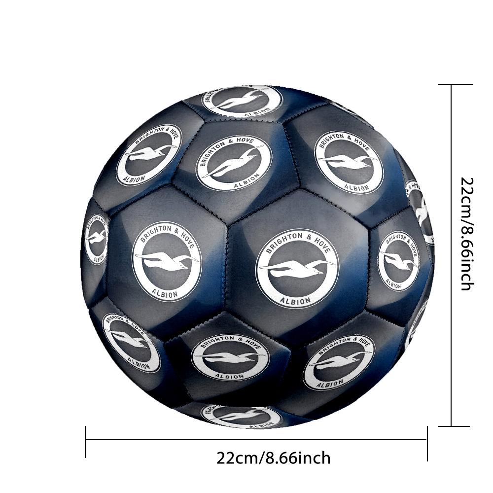 Brighton & Hove Albion FootballPrinted Size 5 Soccer Blbion Football, Anti Slip Adult Match Football Souvenir for Football Fans