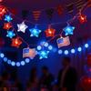 4th Of Decorative Lights Red Blue Star And Flag Lights Remote Control Timer For Independence Day Memorial Day 4th Home Decor