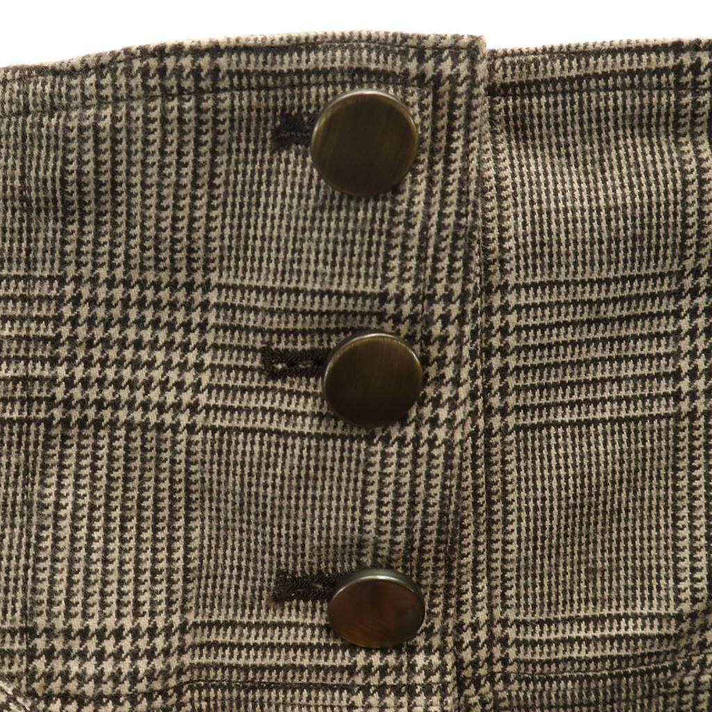 Unused GRACE CONTINENTAL Made In Japan Houndstooth Pattern High Waist Wide Pants Women Used