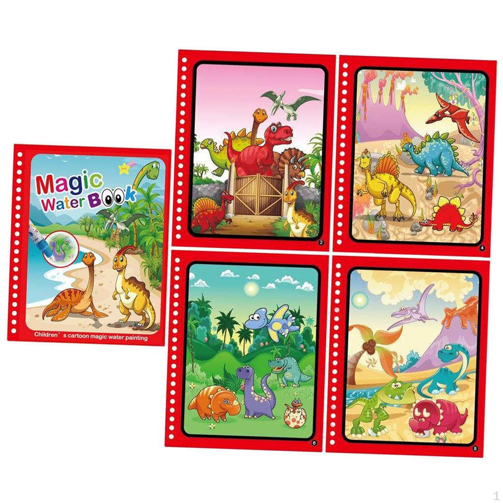 Adorable Water Painting Book, Arts Toy Colouring Book Reusable Drawing Tablet for Boys Girls