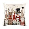 Christmas Pillowcase Decorative Linen Printed Porch Courtyard Sofa Home Decoration Pillowcase