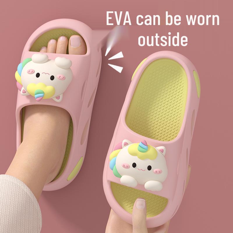 Sommer Cartoon Kinderhausschuhe: Rutschfeste Sandalen mit weicher Sohle für Jungen und Mädchen, Süße Baby-Strandbekleidung für drinnen/draußen