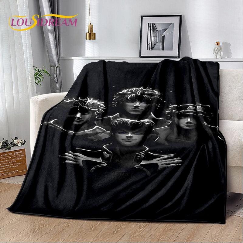 jojo's Bizarre Adventure Anime Soft Plush Blanket,Flannel Blanket Throw Blanket for Living Room Bedroom Bed Sofa Picnic Cover 3D