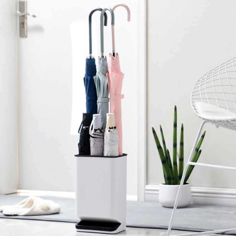 Schirmständer, abnehmbare Wasserschale, praktisches Schirmlagerregal für die Hotellobby, Schwarz