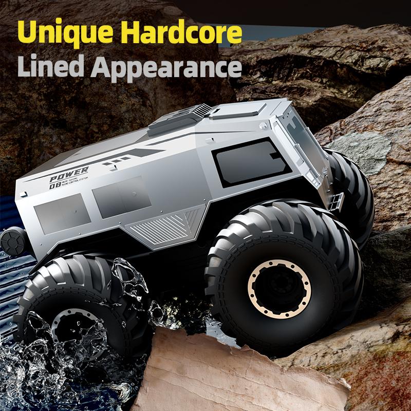 Q210 Amphibious Waterproof Rc Car Dual Control 4WD Off-road Remote Control Vehicle 2.4G Electric Climbing Crawler Toys for Kids