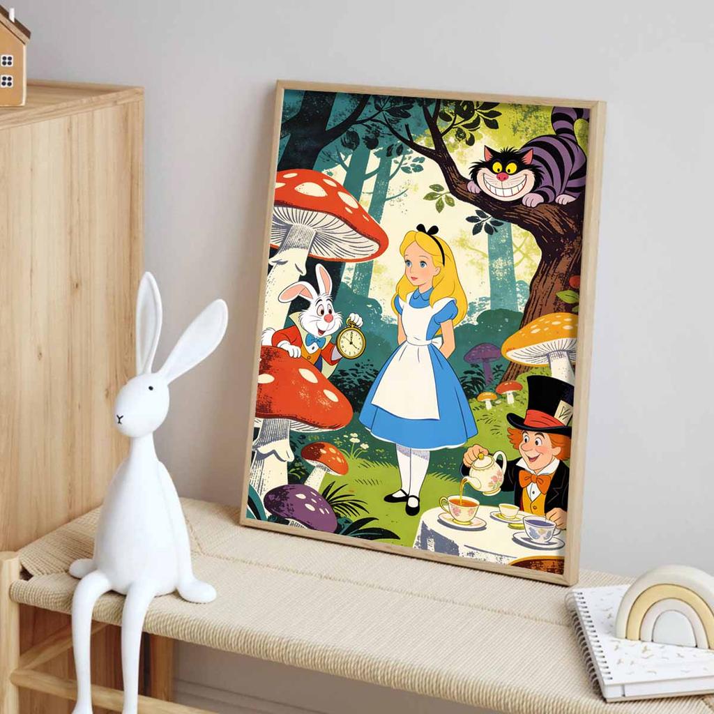 Disney Diamond Painting Kit Alice Wonderland 5D DIY Diamond Art Home Bedroom Wall Decor