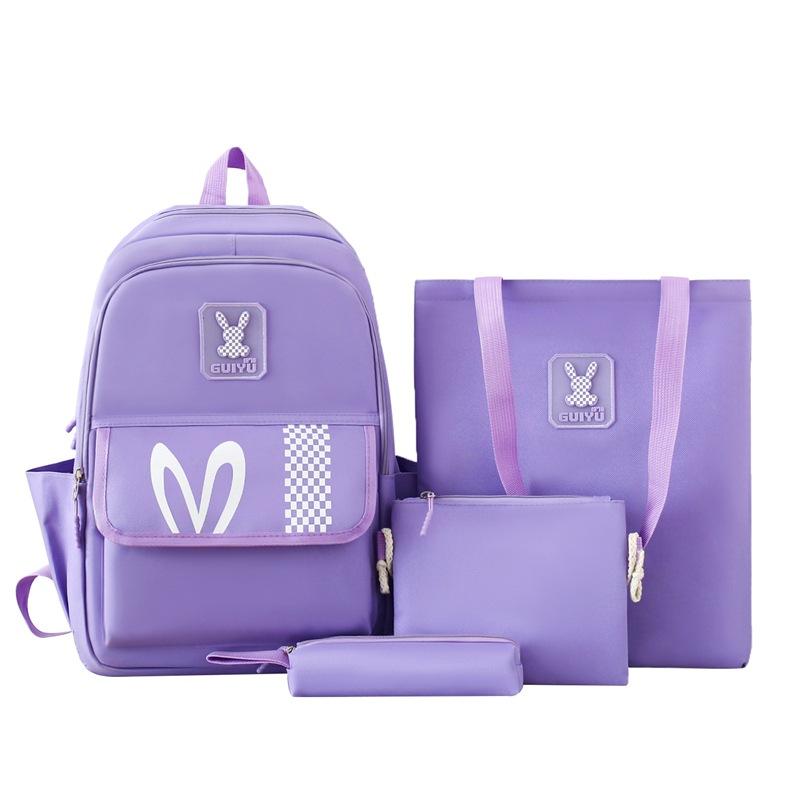 New Korean Style Elementary Schoolbag for Female Large Capacity Middle School Students High School Students Backpack Multi Piece Set