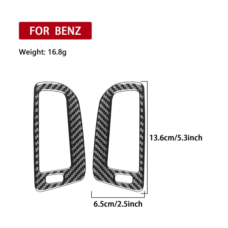 For Benz S-Class W222 2013- Real Carbon Fiber Sticker Inner Door B-pillar Air Vent Panel Car Accessories Interior decorative