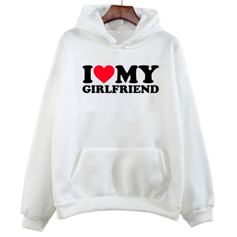 Unisex Oversized Hooded Sweatshirt With Heart Print Casual Long Sleeve Pullover Teens Adults