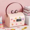 Large Capacity Bunny Ears Storage Box Plastic Material Multi-functional Kids Savings Box Cartoon Design Lockable Feature