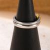 Titanium Steel Fashion Creative Plated Jewelry18k Gold Ring Three-Layer Plain Band with Inlaid Diamonds Stackable Rings Wholesale