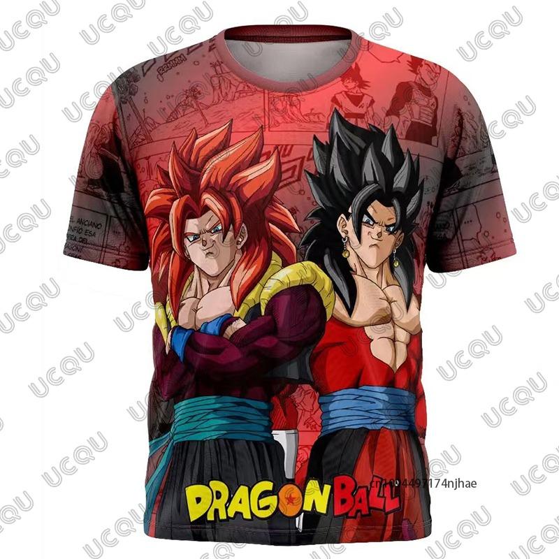 Hot Sale Anime Dragon Ball Son Goku Vegeta 3D Print Men's Cosplay T-shirt Summer Short Sleeve Tees Casual Sports Kids/Adult Tops