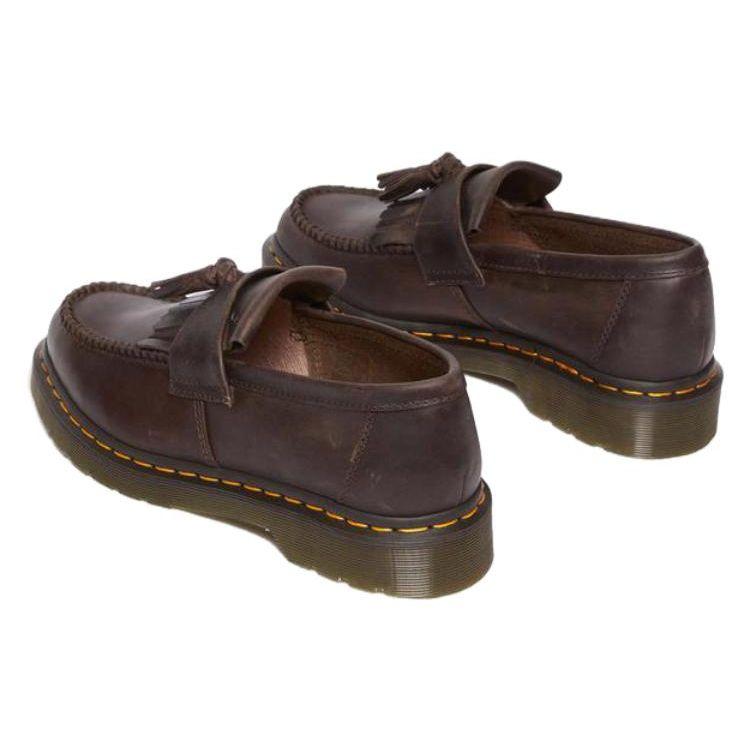 Dr. Martens Leather Comfortable Versatile Loafers Unisex Loafers Dark-Brown 30917201