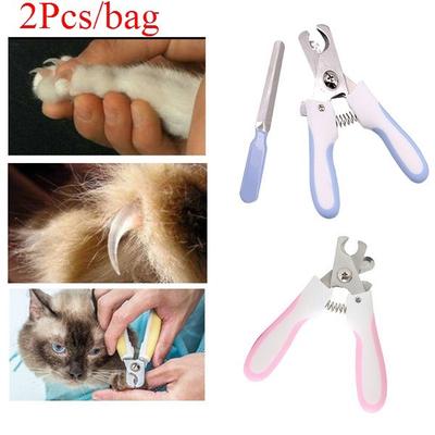 Pet Toe Care Stainless Steel Dogs Cats Nails Clippers Nail File Scissor Trim Nail Pet Products 1 Pc