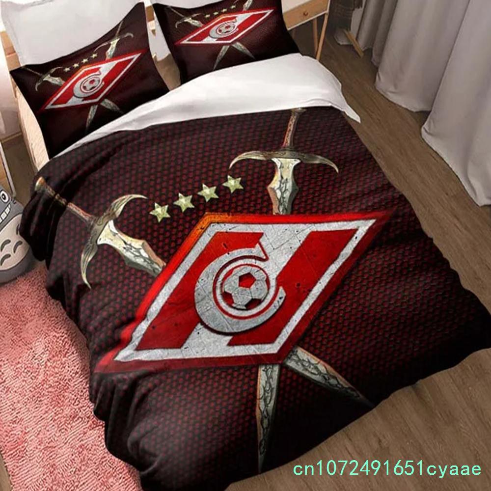 FC Spartak Moscow Football Print Bedding Set Cute Quilt Cover Bed Cover With Pillowcase Custom Bedding