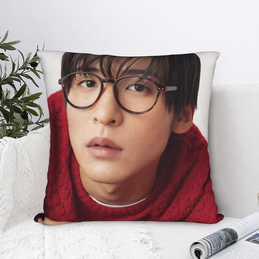 Ren Meguro Japanese Actor Square Pillow Cases Cushion Cover Funny Zipper Decor Pillowcover for Sofa 45*45cm