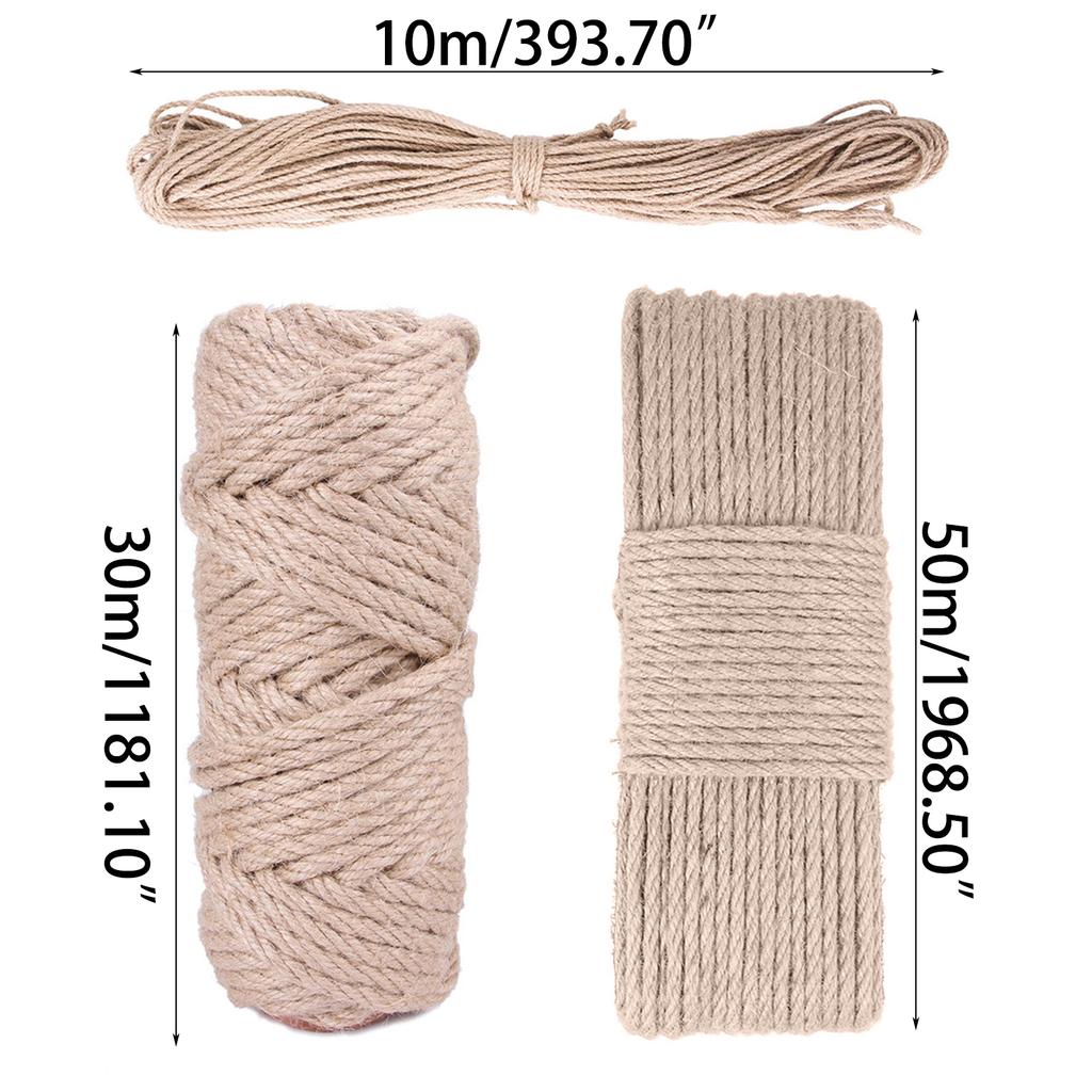 Versatile Sisal Rope for Household and Garden Cat Scratching Post Accessories Natural and Durable Material Crafts