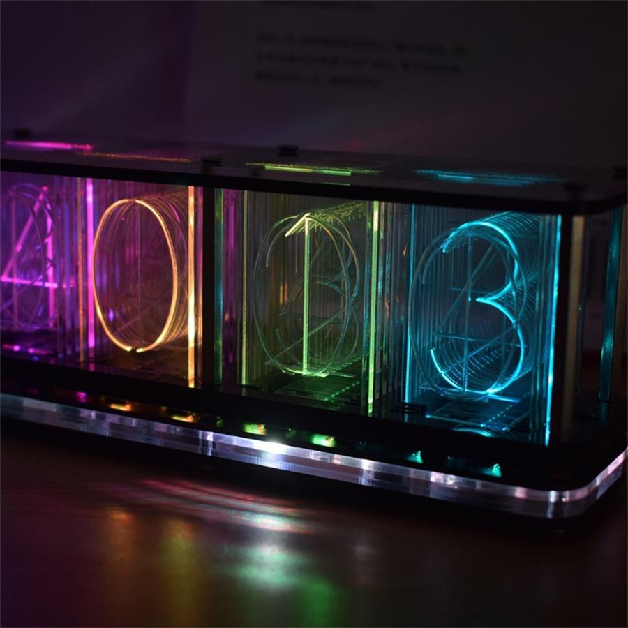 Gift DIY Kit Analog Nixie Tube Glow Clock Music Led Rgb Luminous Digital Display